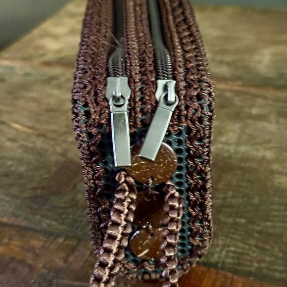 Coconut Shell Beaded Clutch / Wristlet Strap - Picture 5 of 6